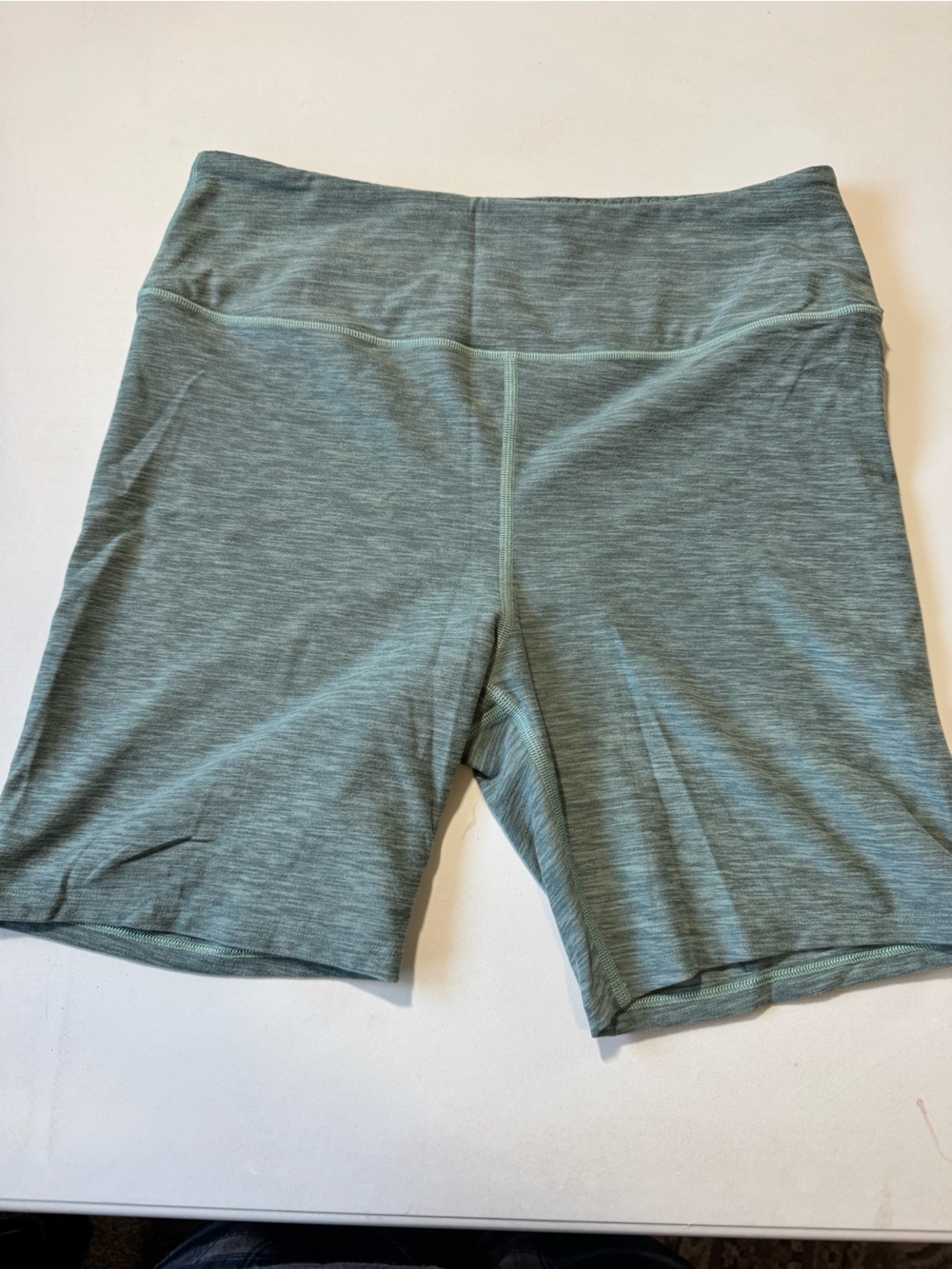 Victoria's Secret Heather Sage High-Waist Athletic Bike Shorts